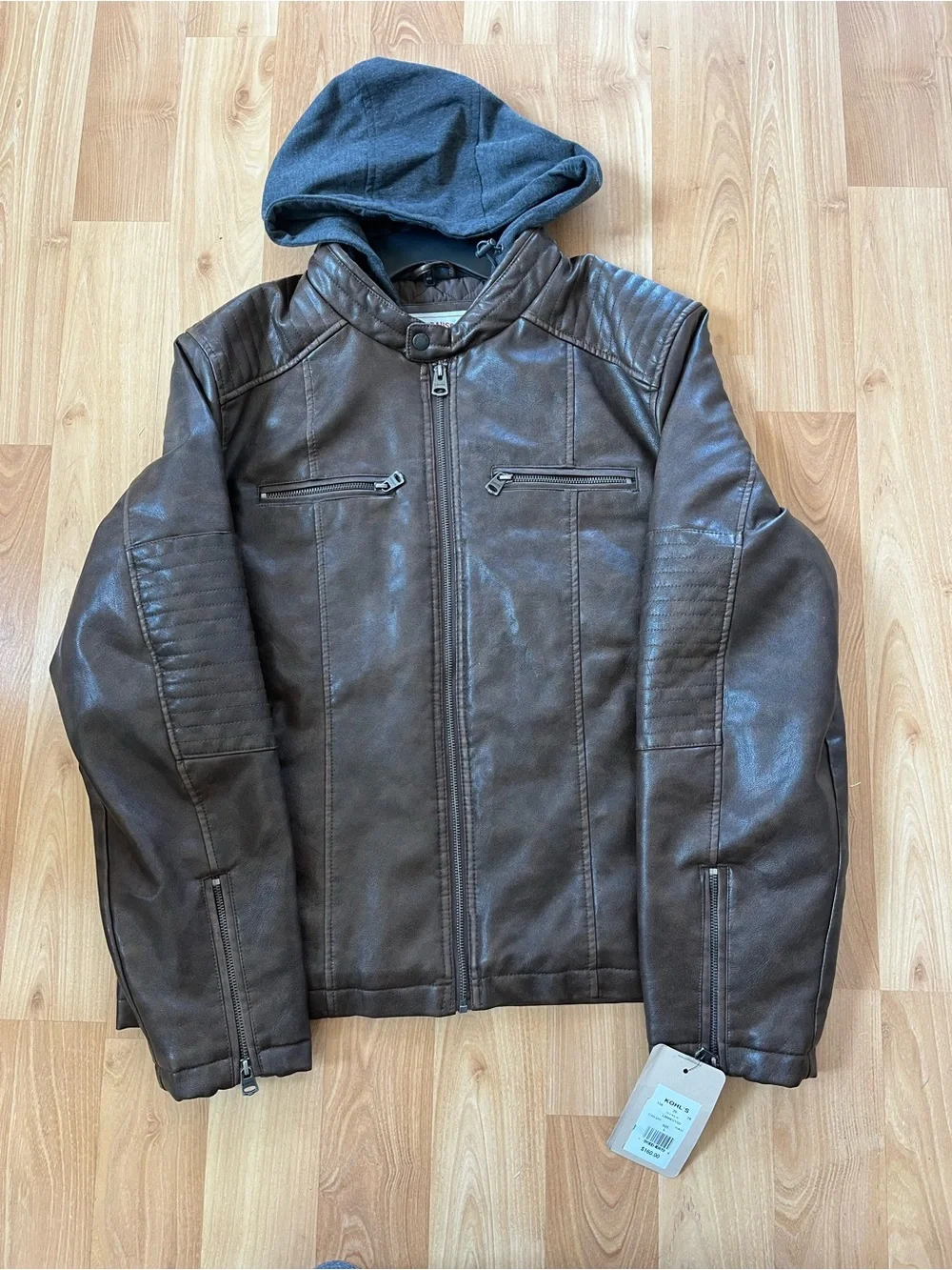 Levi's Dark Brown Faux Leather Bomber Jacket